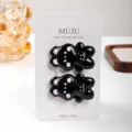 Jolies pinces à cheveux lapin noir lot de 2 épingles de cheveux animal mignon pour filles. - Lapin / Lot de 2 / Noir