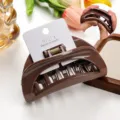 Weiche Silikon Haarklammer braune Mond Haarkralle rutschfeste Haarspange für Damen Friseatzubehör - Braun
