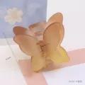 Süße matte Farbverlauf doppelte Schicht Schmetterling Haarklammer elegante Haarstyling Accessoires - Kaffee
