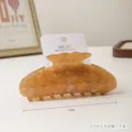 Acetate hair claw clip for women, large brown pattern hair catcher, stylish hair accessories. - #6 Marble Coffee (Carded)