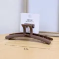Matte brown large hair claw clip for thick hair non-slip shark clip styling accessories - 6# Straight Coffee (Card Pack)