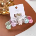 Niedliche Cartoon Stern Haarklammer mit süßem Hasen Design, transparente Acryl Haarschmuck Damen. - Kleiner Hase Nr. 1 (Auf Karte)