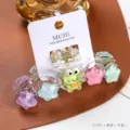 Süße Cartoon Stern Haarklammer bunte Acryl Haargreifer süßer Haarschmuck für Frauen und Mädchen - Frosch Nr. 3 (Auf Karte)