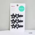 Black star hair clips set of 3, metal hair barrettes for women and girls daily styling. - Double Stars / Black