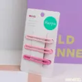 Set de 3 pinces à cheveux roses en métal épingles ondulées mignonnes pour frange accessoires - Vague