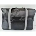 Foldable travel duffel bag black underseat personal item flight carry on luggage bag - Black
