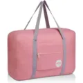 Sac de voyage pliable rose, bagage à main sous le siège pour femmes et hommes en voyage - Rose