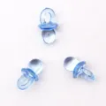 50Stk transparente blaue Acryl Schnuller Anhänger für Baby Shower Party Dekoration DIY. - 50 Stück / Blau