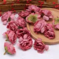 Artificial Silk Rose Flower Heads 5cm DIY Craft Home Wedding Party Floral Decoration Supplies - Red