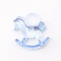 Detail close-up of clear blue acrylic rocking horse charm for DIY baby shower party craft decoration. - 24 Pieces/Pack / Blue