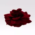 Dark red velvet rose flower head for DIY crafts, wedding decor, apparel brooches and hair accessories. - Burgundy