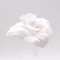 White fabric rose flower head 4.8cm DIY craft wedding apparel corsage decoration - White