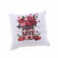 Mini poppenhuis kussen met schattig hart en liefde pot print voor miniatuur bank decoratie. - Stijl F