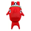 Cute red shark backpack for kids toddlers, fun 3D animal school bag with secure straps. - Extra Large / Red