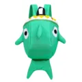 Kids Green Shark Cartoon Backpack Cute Toddler School Bookbag Animal Shape Variant - Green
