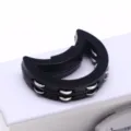 Miniature black tambourine dollhouse musical instrument toy micro scene prop accessory - Pellet Drums