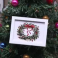 Dollhouse Miniature Christmas Wreath Wall Painting OB11 Living Room Furniture Decor - Flower Garland