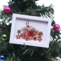 Miniature dollhouse Christmas wall art picture frame mini resin decor for living room accessory - Tea Cup