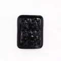 1:12 dollhouse miniature black baking tray with gingerbread man shapes detail view close up - Little Figure / Black