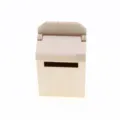 Boîte aux lettres miniature en bois pour maison de poupées échelle 1:12 accessoire de décoration - Naturel