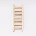 Miniature wooden ladder dollhouse garden plant decor DIY photography prop detail view - Natural Wood Color