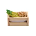 Dollhouse miniature vegetable crate model resin asparagus beans for micro kitchen scene decor - Wooden Frame Vegetables