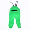 Miniature dollhouse green overall rain pants, detailed BJD doll outdoor clothing accessory. - Green Waders with Pockets
