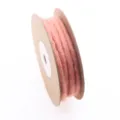 Handmade wool felt cord detail shot, natural material for DIY Christmas tree garland decoration - 3mm * 5m / Orange