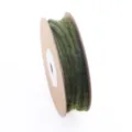 Handmade wool felt rope spool in dark green, perfect for DIY crafts and holiday decor. - Dark Green