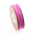 Close-up detail of magenta wool felt cord wrapped on spool, ideal for DIY crafts and decor. - Rose Red