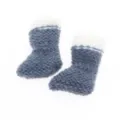 Mini knitted wool boots Christmas tree hanging ornaments grey and white winter decoration - Socks / Dark Gray