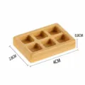 Mini wooden grid tray dollhouse miniature food scene dessert decoration prop model. - 6 Grids