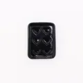 Miniature 1:12 dollhouse black baking tray with six heart molds, perfect for dollhouse decor. - Heart / Black