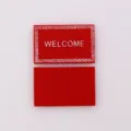 1:12 dollhouse miniature non-woven welcome rug tiny micro model photography prop red mat - Red