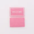 1:12 scale dollhouse miniature pink welcome felt rug set for dollhouse photography props - Pink