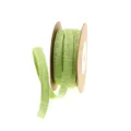 Eco-friendly braided paper ribbon roll in light green, perfect for gift wrapping and crafts. - Light Green