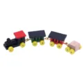 Mini wooden train toy dollhouse miniature accessories micro scene props cute colorful decoration - Colorful