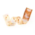 25mm Organza Butterfly Ribbon Foam Printed Spring Gift Wrapping Craft Ribbon Spool 5m - Orange