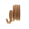 Brown raffia paper ribbon roll 10mm wide 5m long for gift wrapping craft gardening DIY - Natural
