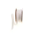 White braided paper rope spool, 10mm width, eco-friendly material for gift and flower wrapping. - White