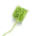 Green organza ribbon close up with pearl chain detail for gift packaging and DIY decoration craft - Light Green