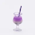 1:12 casa delle bambole miniatura bevanda modello, bicchiere cocktail con sfumatura viola. - Viola