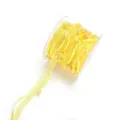 Yellow ribbon with pearls on spool for gift wrapping DIY crafts and floral decoration 10m - Yellow