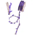 5M roll artificial purple leaf jute twine ribbon for DIY craft floral packaging and wedding decor. - Purple