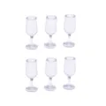 Miniature transparent wine glasses for dollhouse, 6pcs micro goblet model for scene decor. - 6 Cups