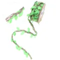 Artificial Leaf Hemp Rope 5M Rolled Jute Twine for Craft Floral Packaging Gardening Decor - Light Green