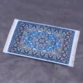 Miniature dollhouse Turkish rug vintage blue carpet doll house miniature accessories 17x10cm - The Starry Night