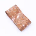 Close-up detail of eco-friendly cork leather ribbon showing texture and metallic foil finish. - 50mm / Silver-50mm
