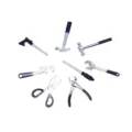 Dollhouse miniature alloy tools set 8 pieces micro simulation repair model accessories. - Black