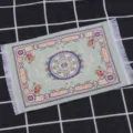 Exquisite dollhouse miniature Turkish carpet rug retro woven floor mat for micro scene decor - Green